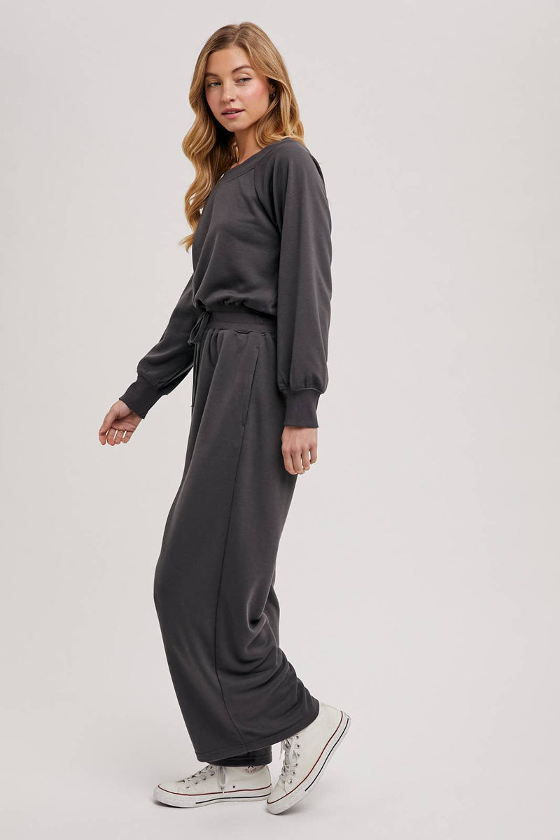 OFF THE SHOULDER JUMPSUIT: