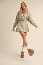 Mineral Wash  Crop Hoodie