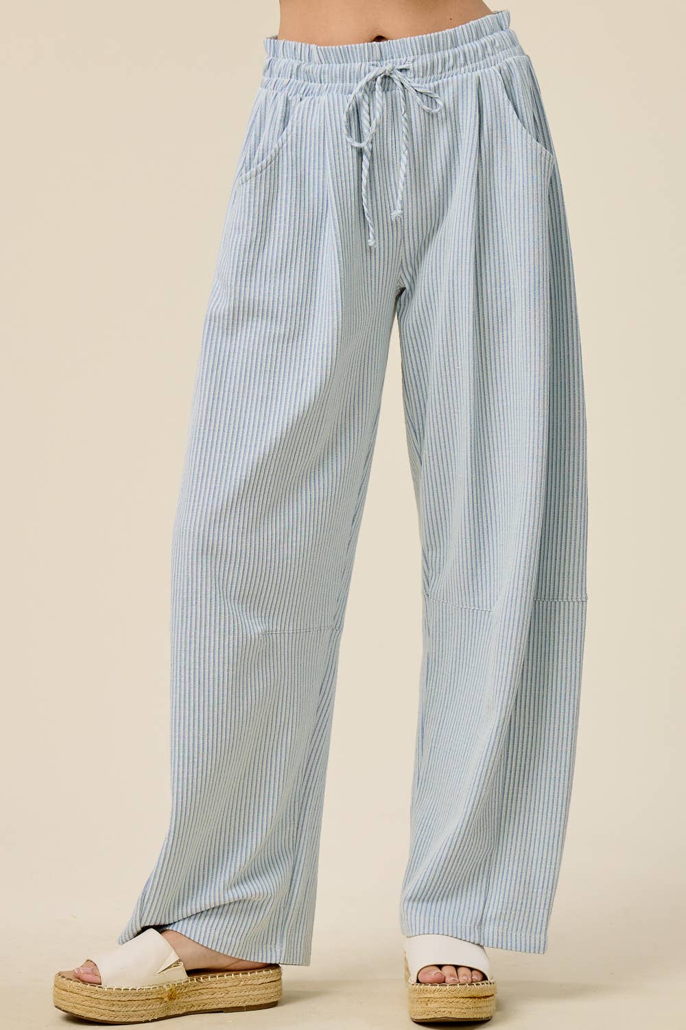 Coastal Striped Barrel Pants