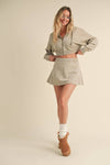 Mineral Wash  Crop Hoodie
