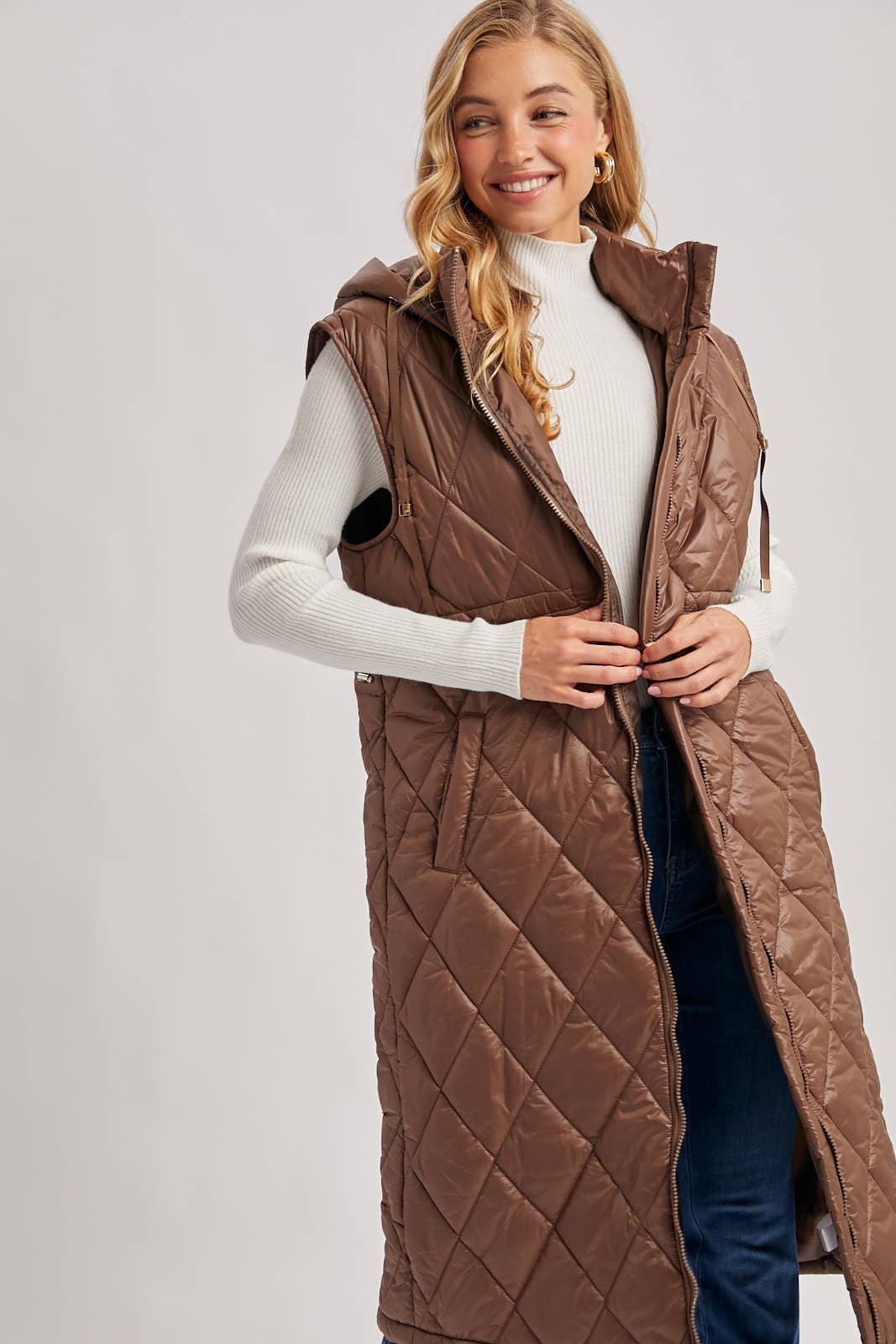 Diamond Puffer Vest: Coco