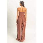 Tube Top Jumpsuit:BLACK