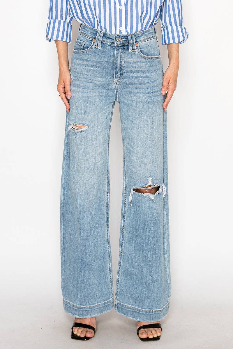 Corset Ultra Rise Wide Jeans:
