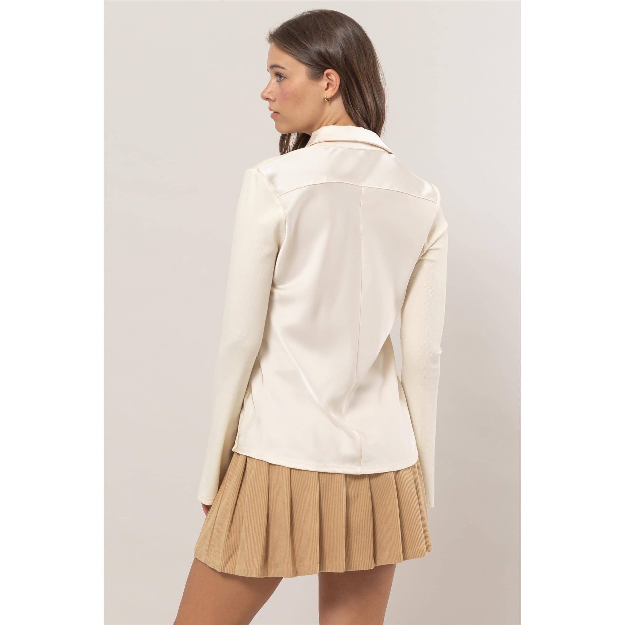 Knit Shirt With Button Placket