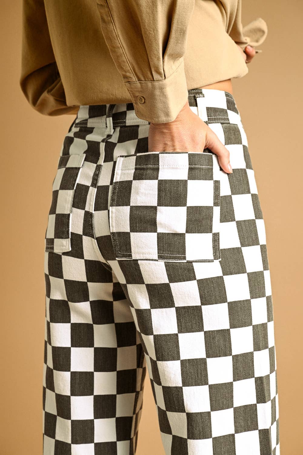 Checker Board Pants: Charcoal