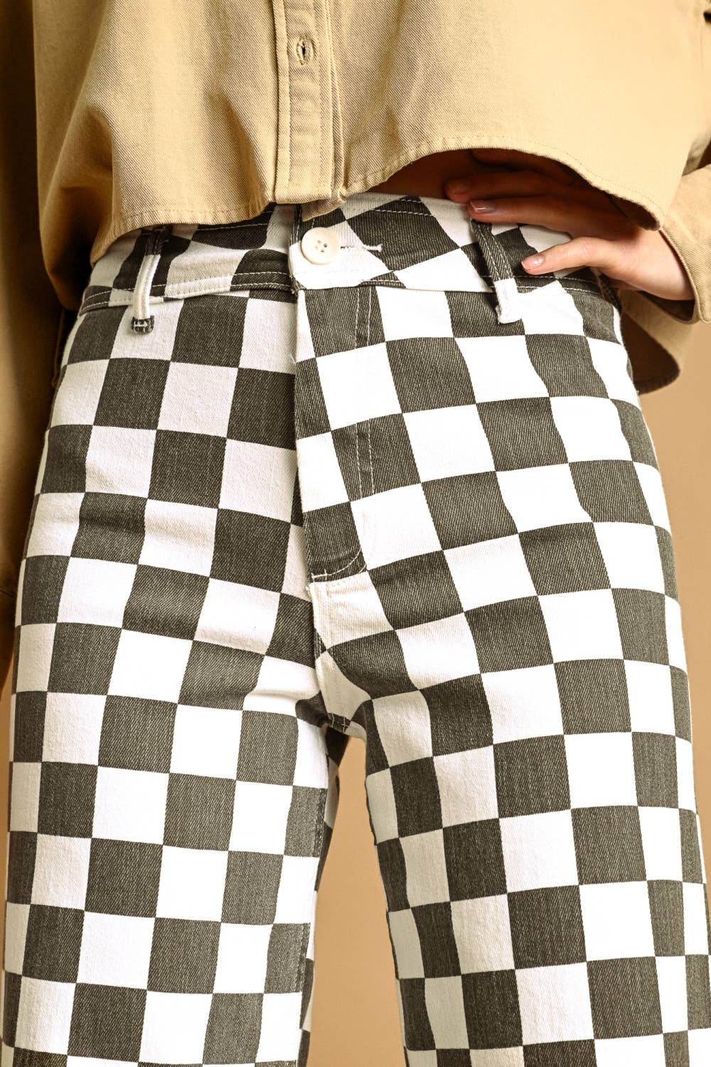 Checker Board Pants: Charcoal