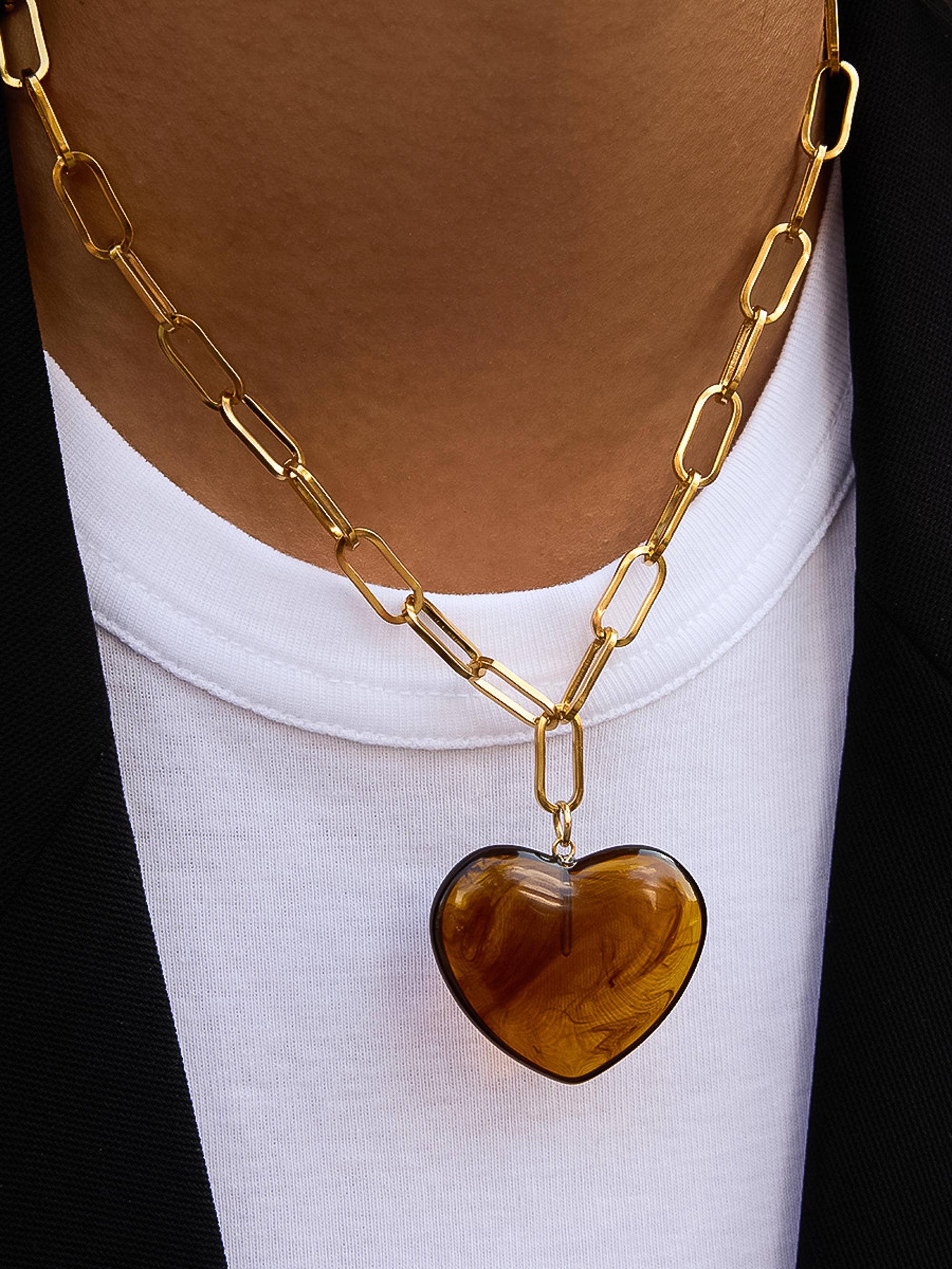 Rouelle 18K Gold Heart Chain Necklace