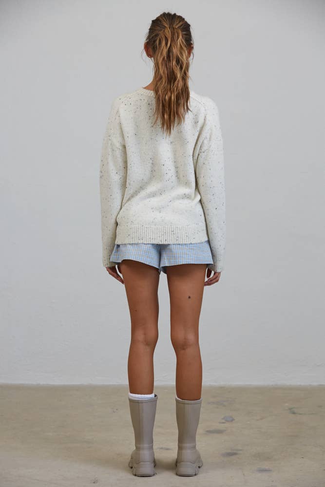 Honey Slouchy Henley Sweater
