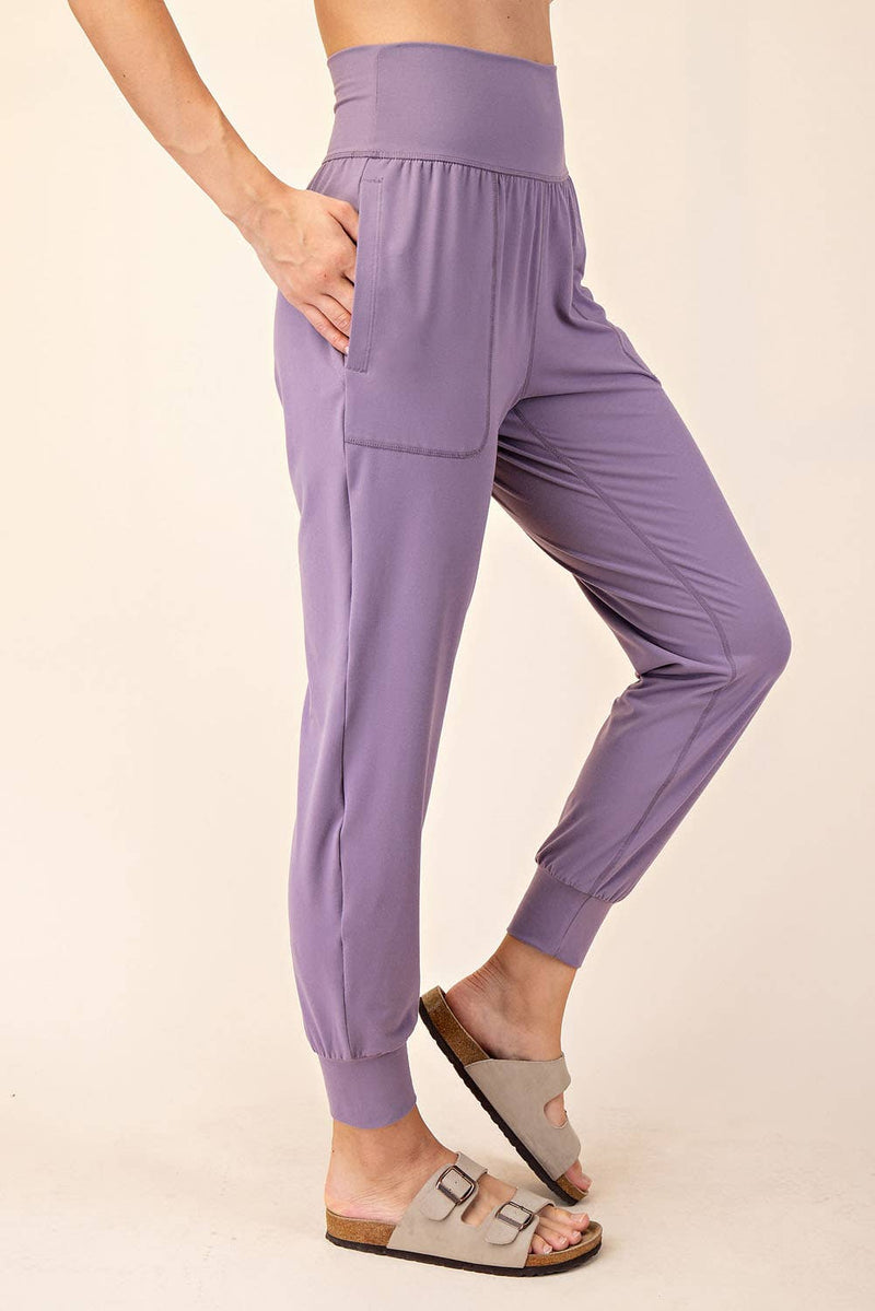 Butter Soft Joggers :White Pearl