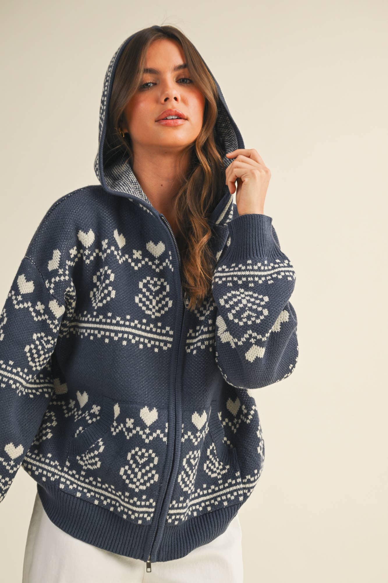 Nordic Zip Up Sweater