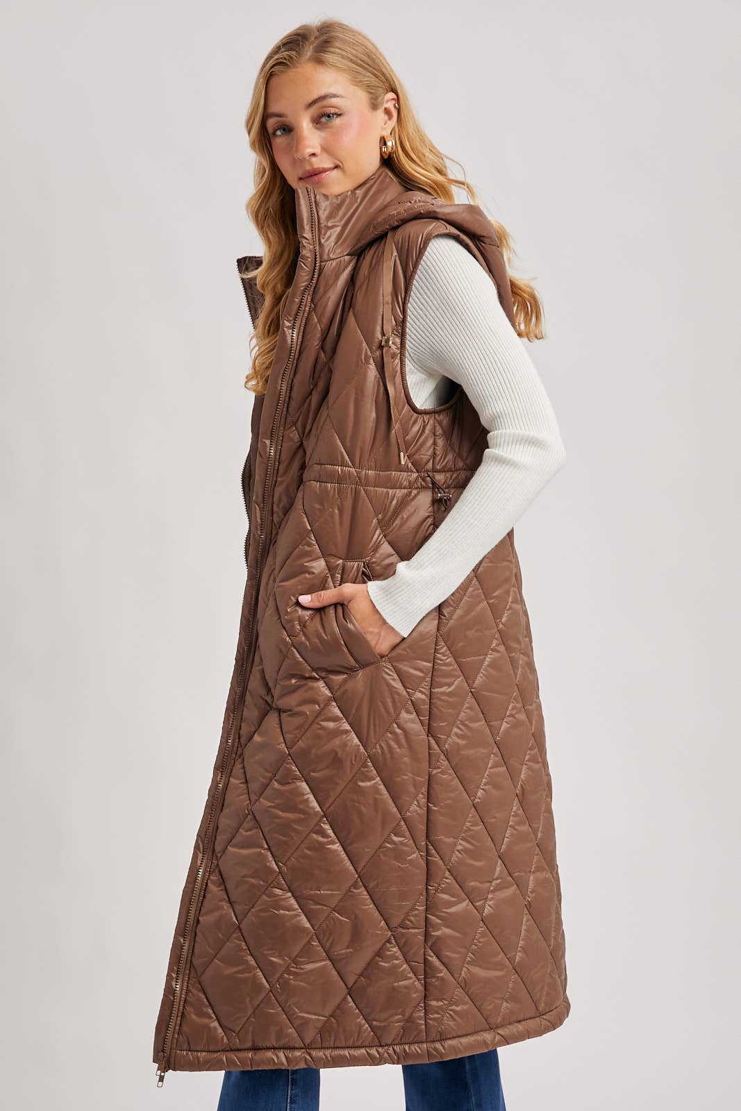 Diamond Puffer Vest: Coco
