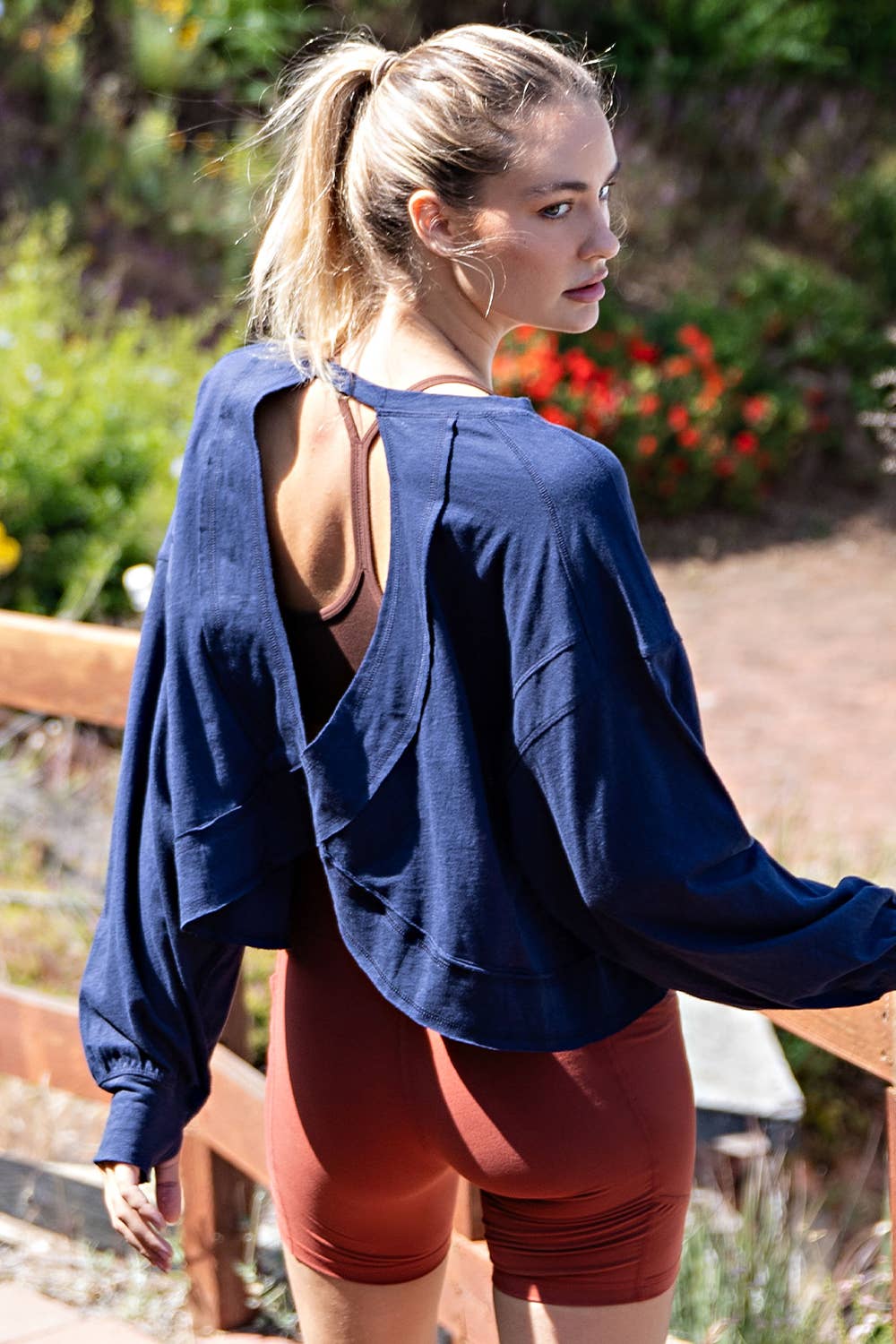 Cotton Open Back Top: Reg. Green