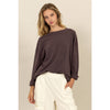 OVERSIZED LONG SLEEVE TEE PLUM