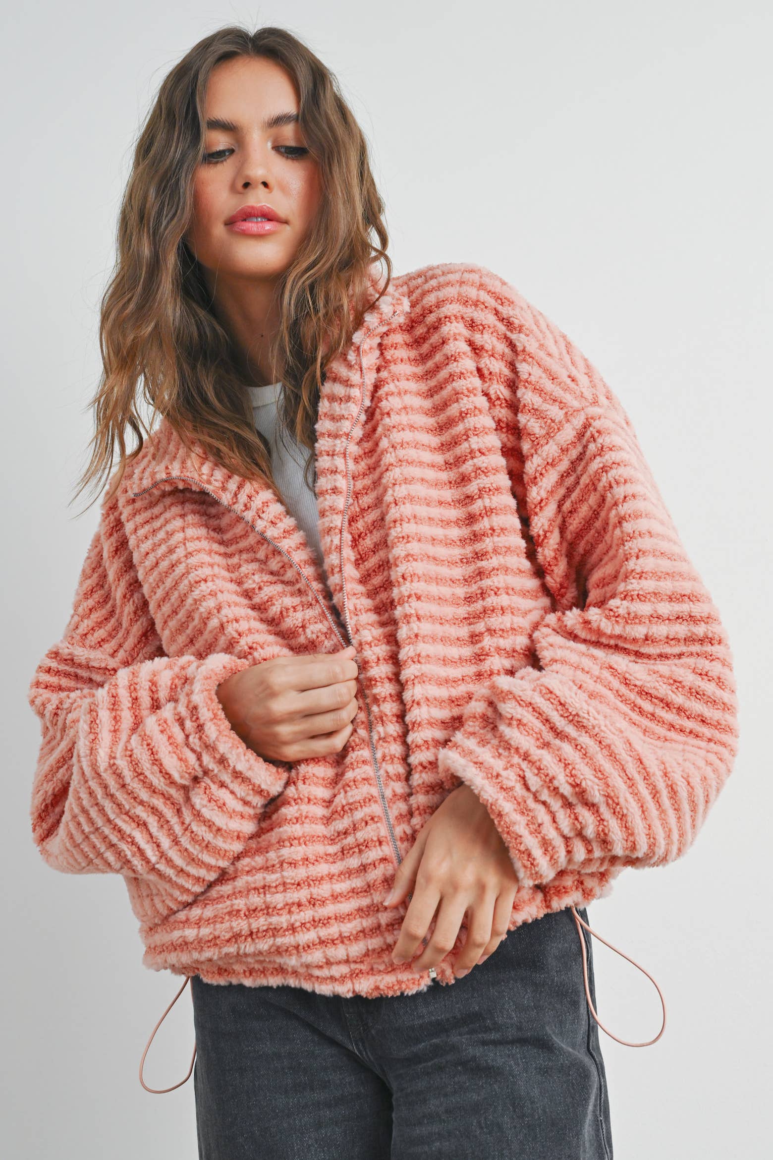 Collared Puff Jacket Terracotta