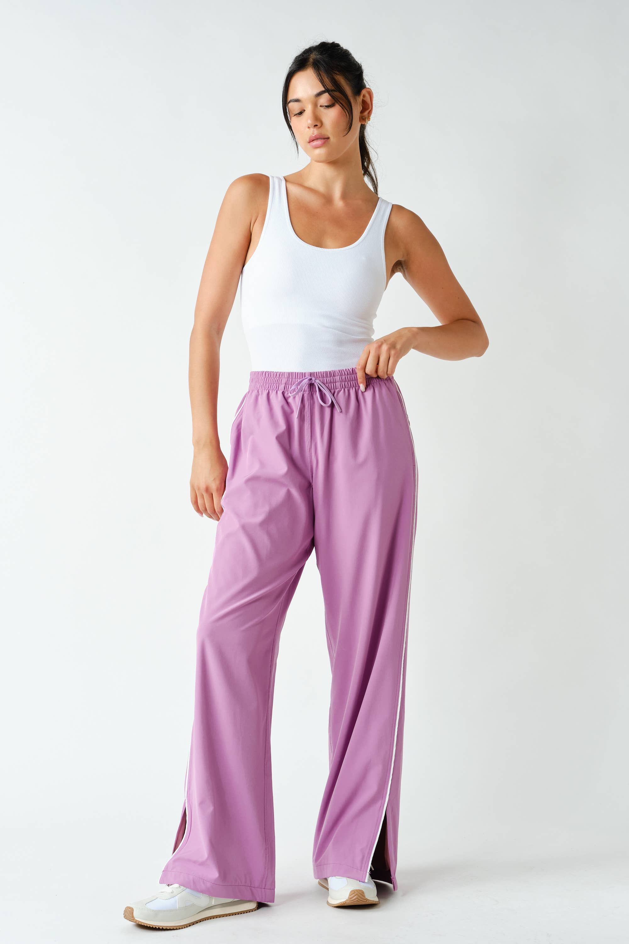 Finish Line Track Pants: Mulberry
