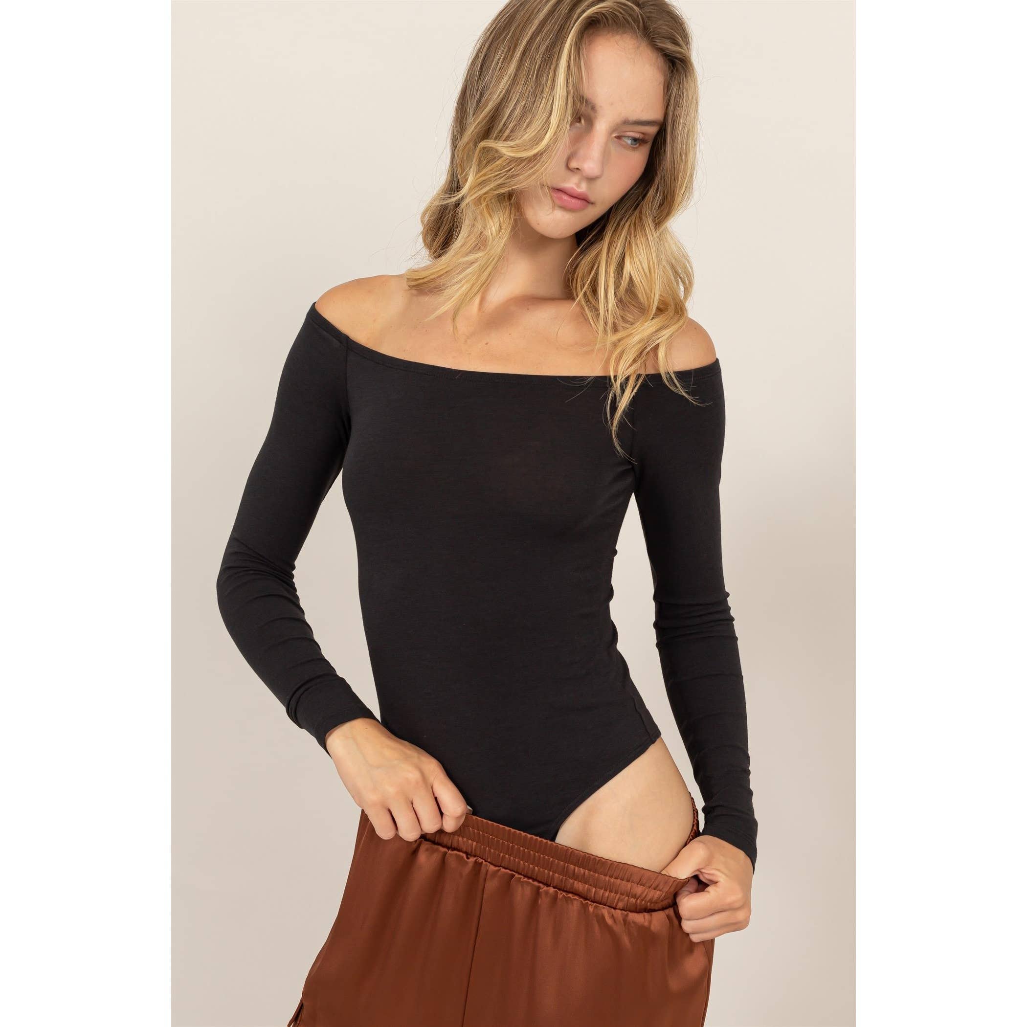 Off Shoulder Bodysuit: Dark Night