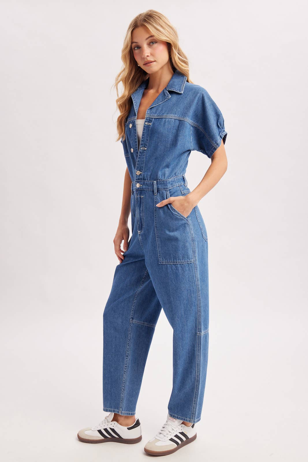 Denim Utility Jumpsuit
