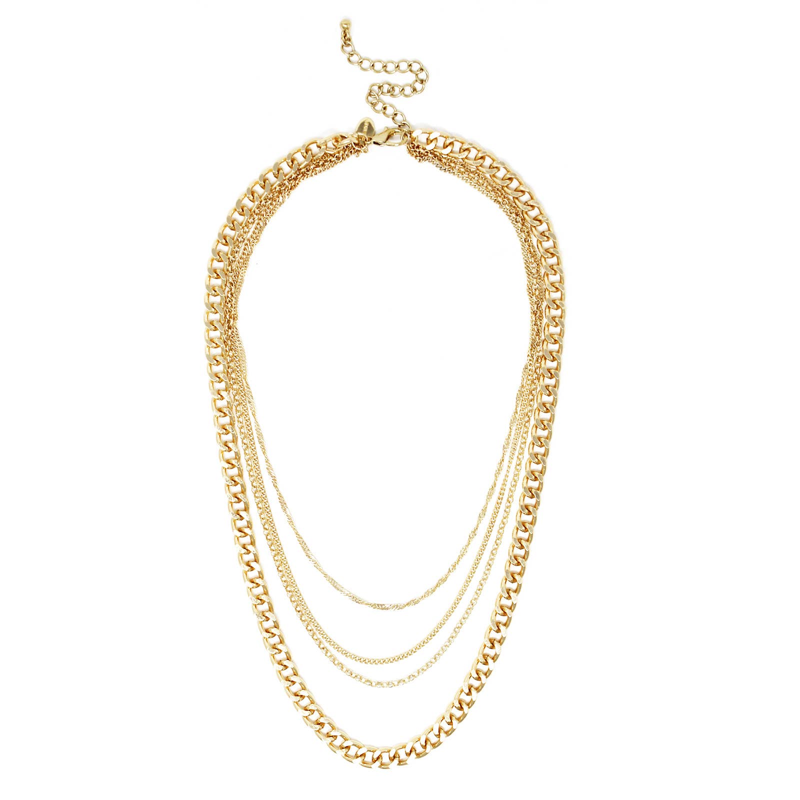 Quad Squad Chain Link Necklace