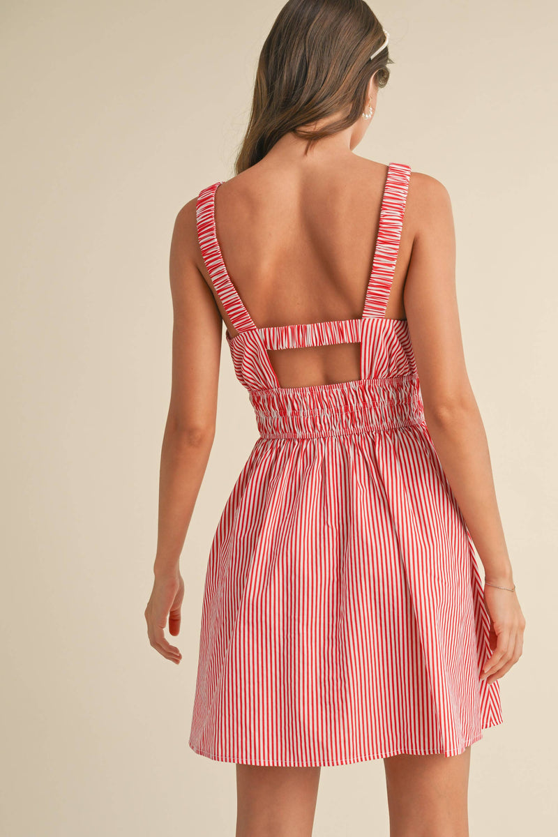 Plaid Mini Dress: Red