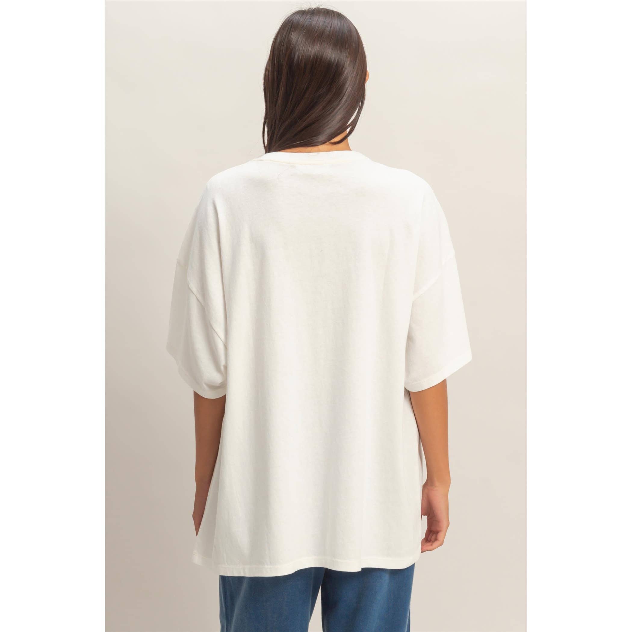 Number 00 Graphic T-Shirt: Off White