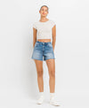 A Line Denim Shorts