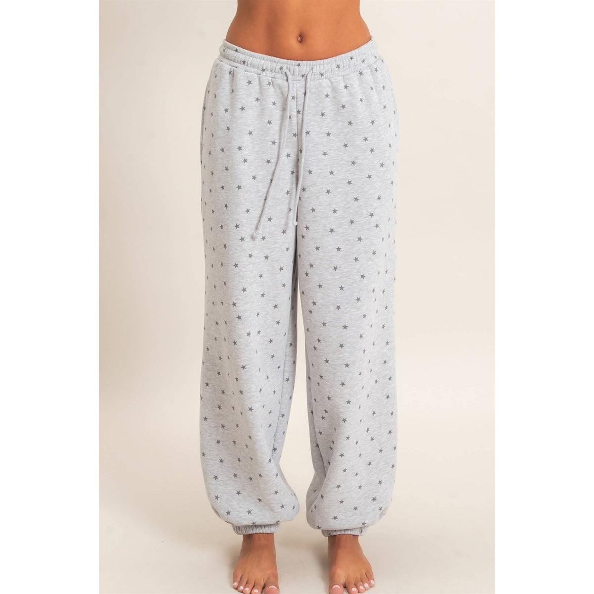 Star Print Jogger: H. Gray