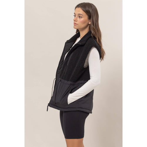 Zip-Front Sherpa Vest