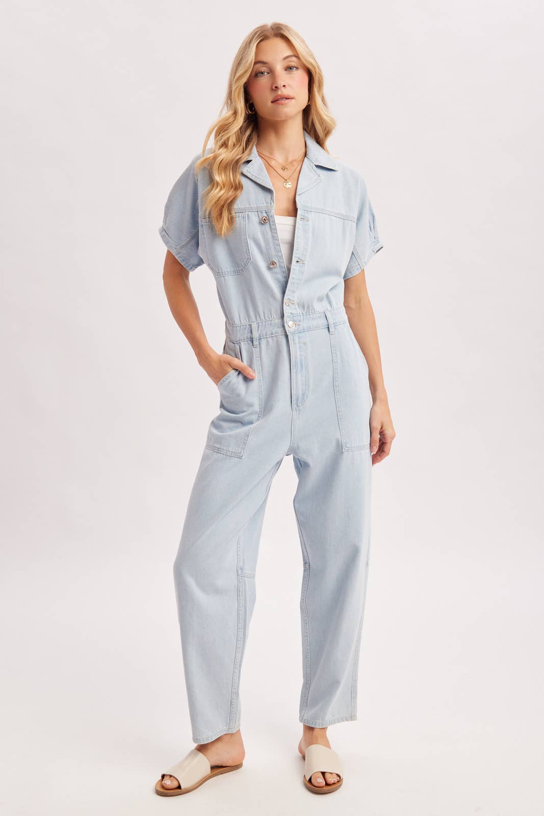 Lt. Denim Utility Jumpsuit