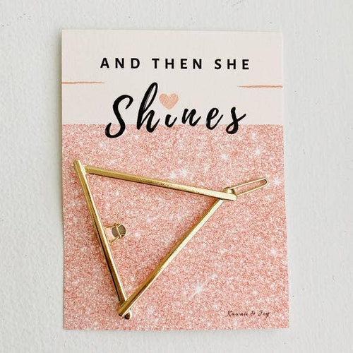 She Shines Triangle Hair Clip: Triangle