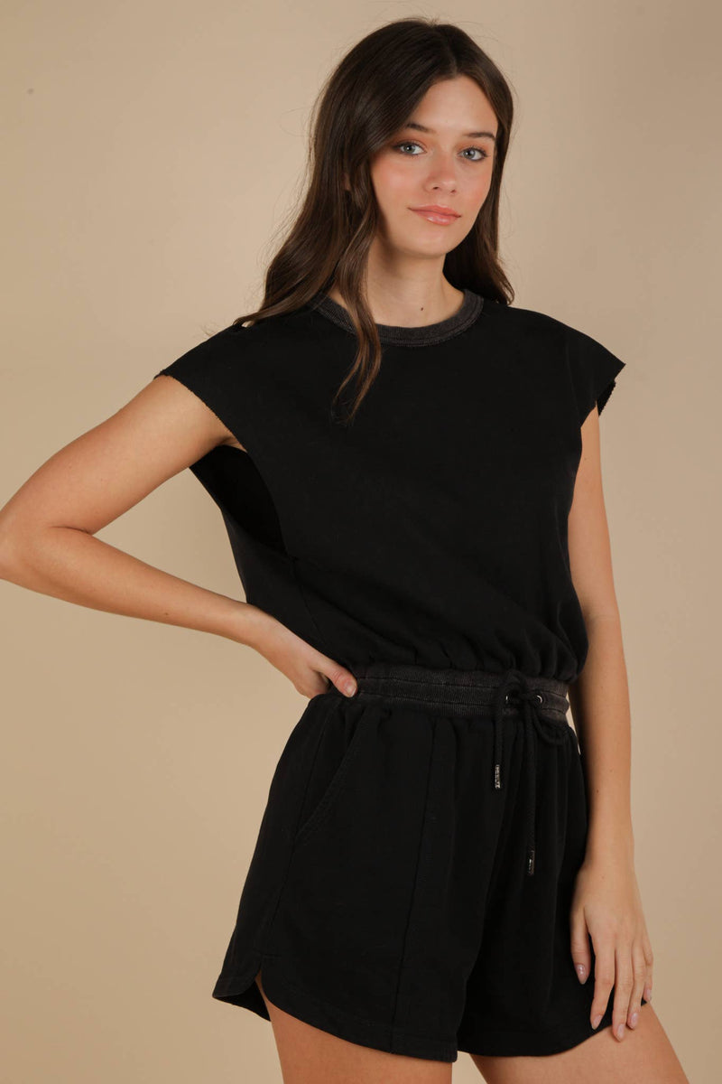 Washed Knit Romper