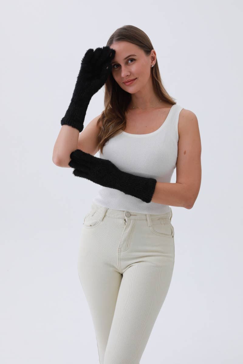 Snow Cloud Gloves: Black