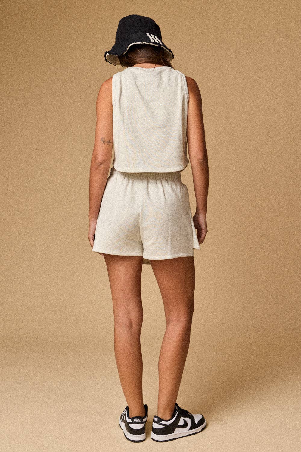 Kailee Tennis Skort Set: White Melange