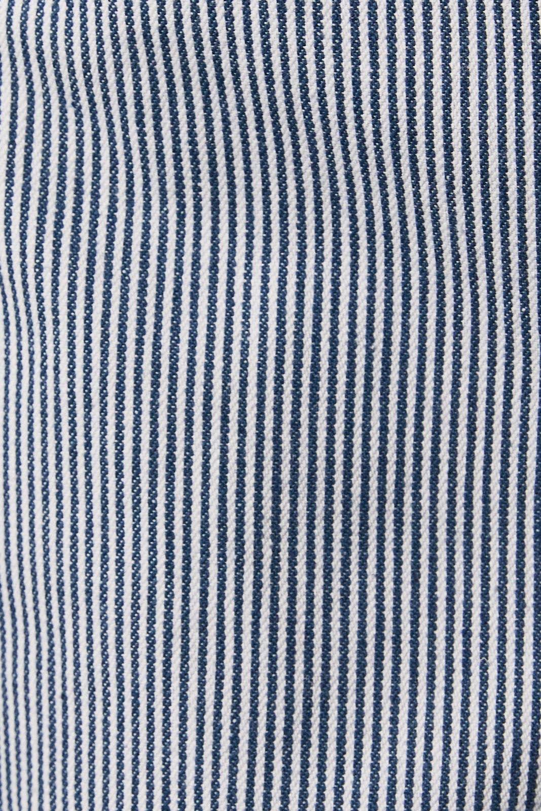 Mid Rise Stripe Shorts: Navy-White