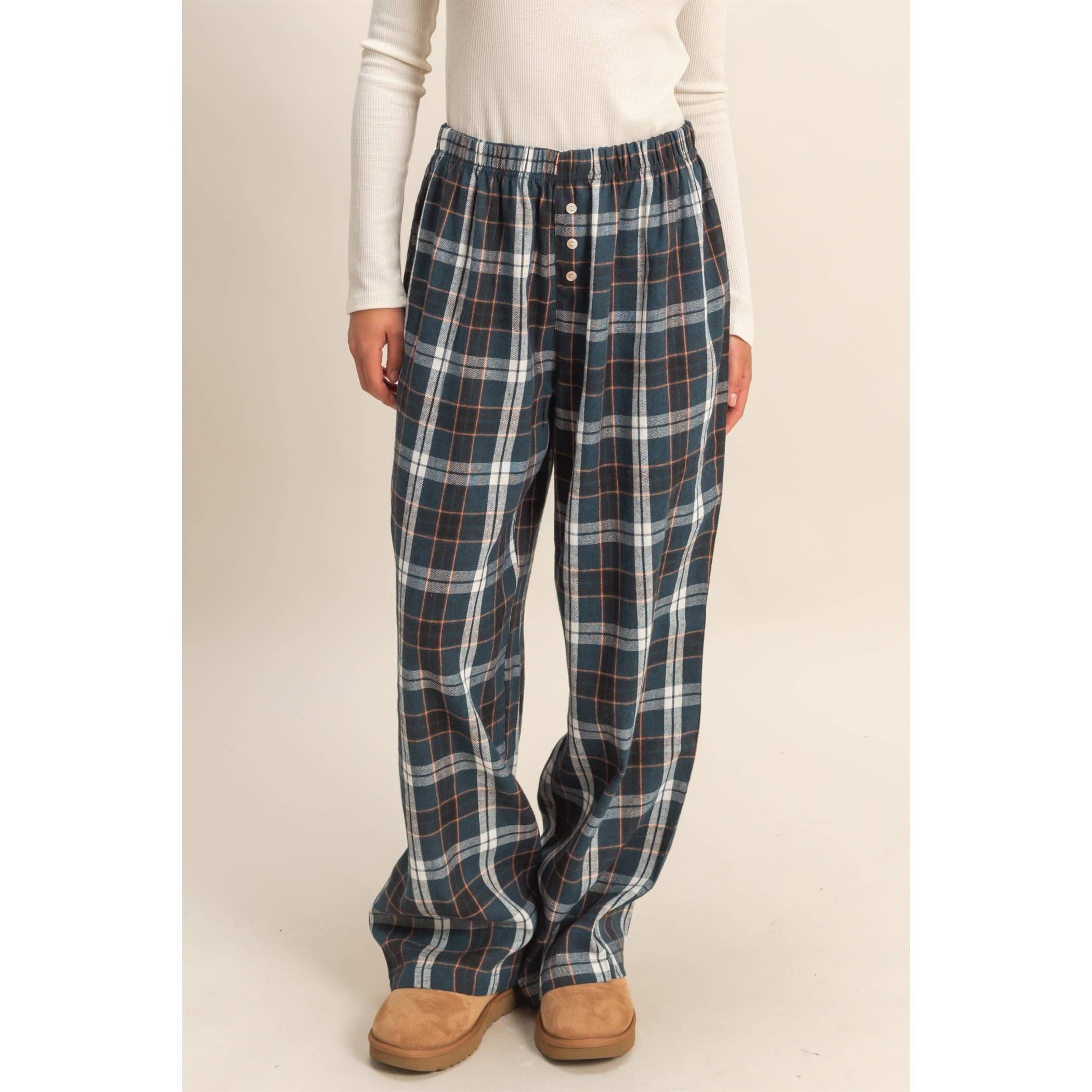Flannel Lounge Pants: Navy