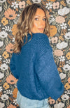 Oversized Sweater: COBALT