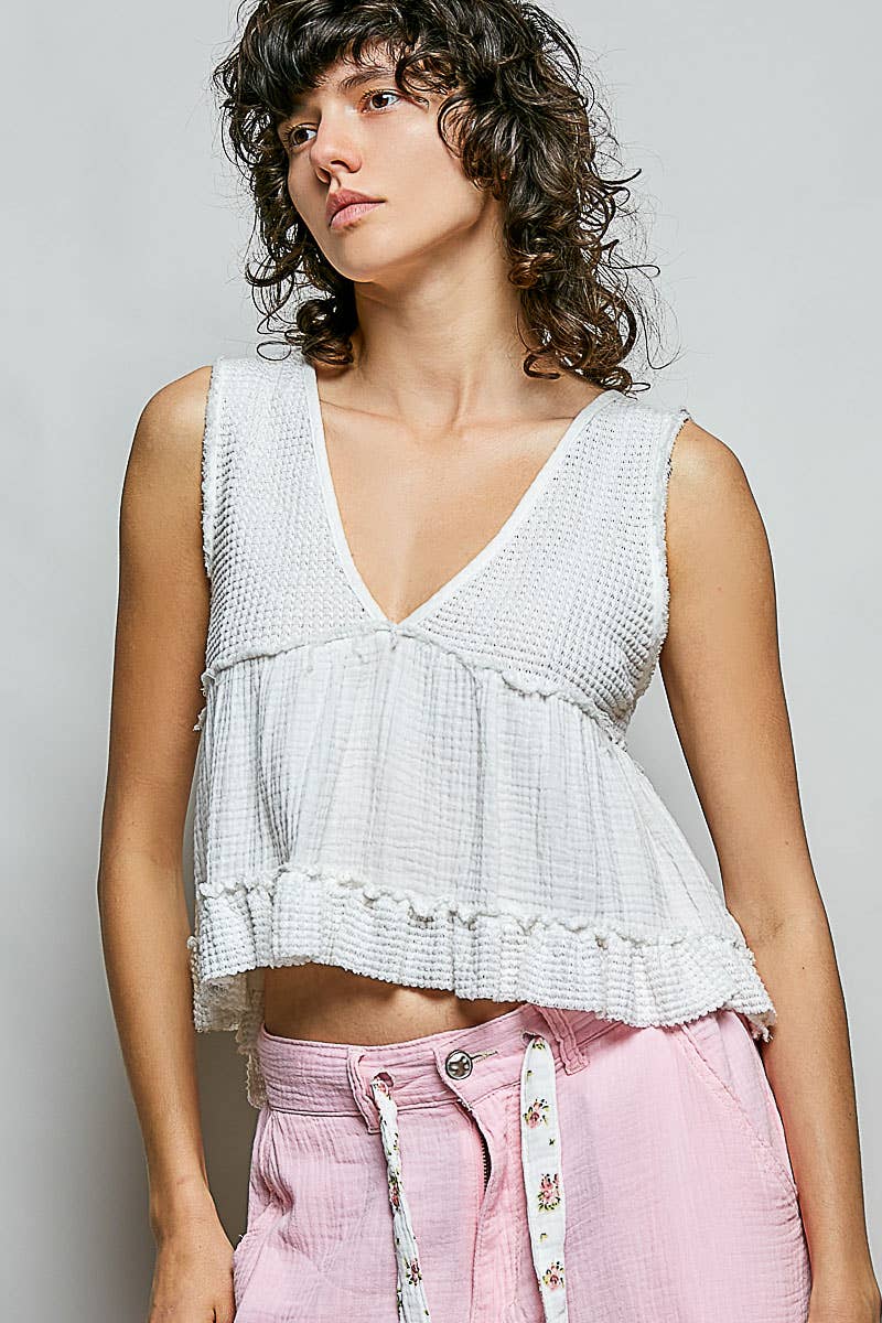 Babydoll Top: Ivory