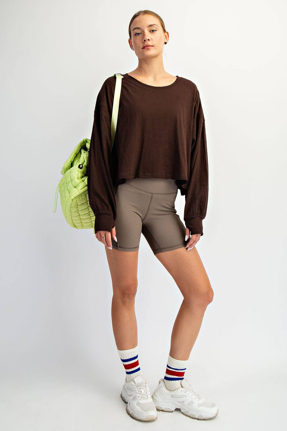 Cotton Open Back Top: Reg. Green