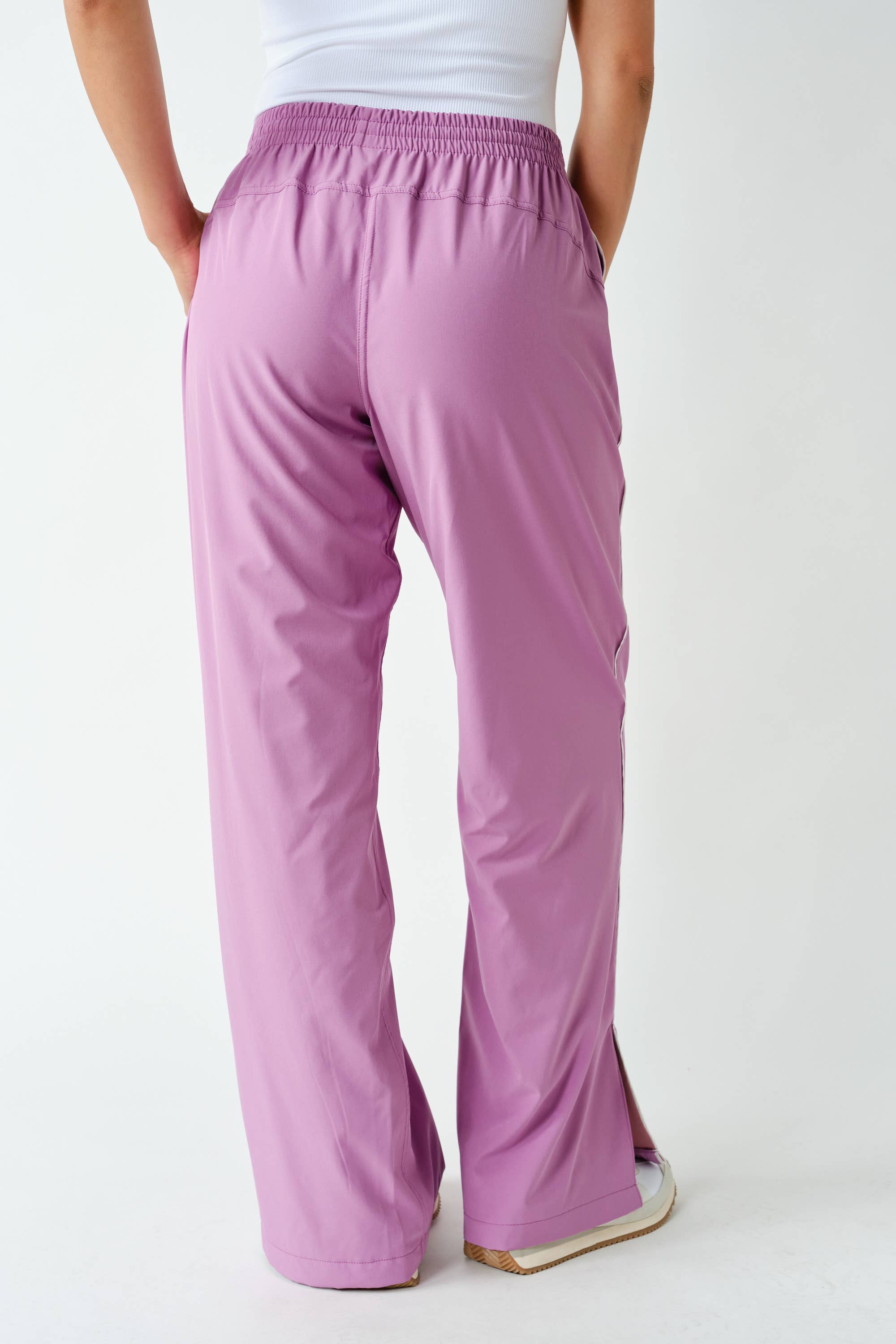 Finish Line Track Pants: Mulberry