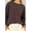 OVERSIZED LONG SLEEVE TEE PLUM