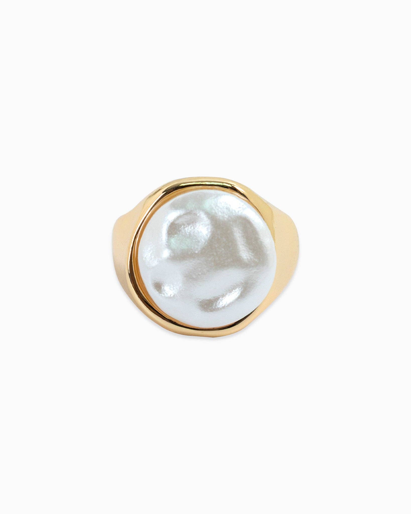 Pearl Bold Dome Ring