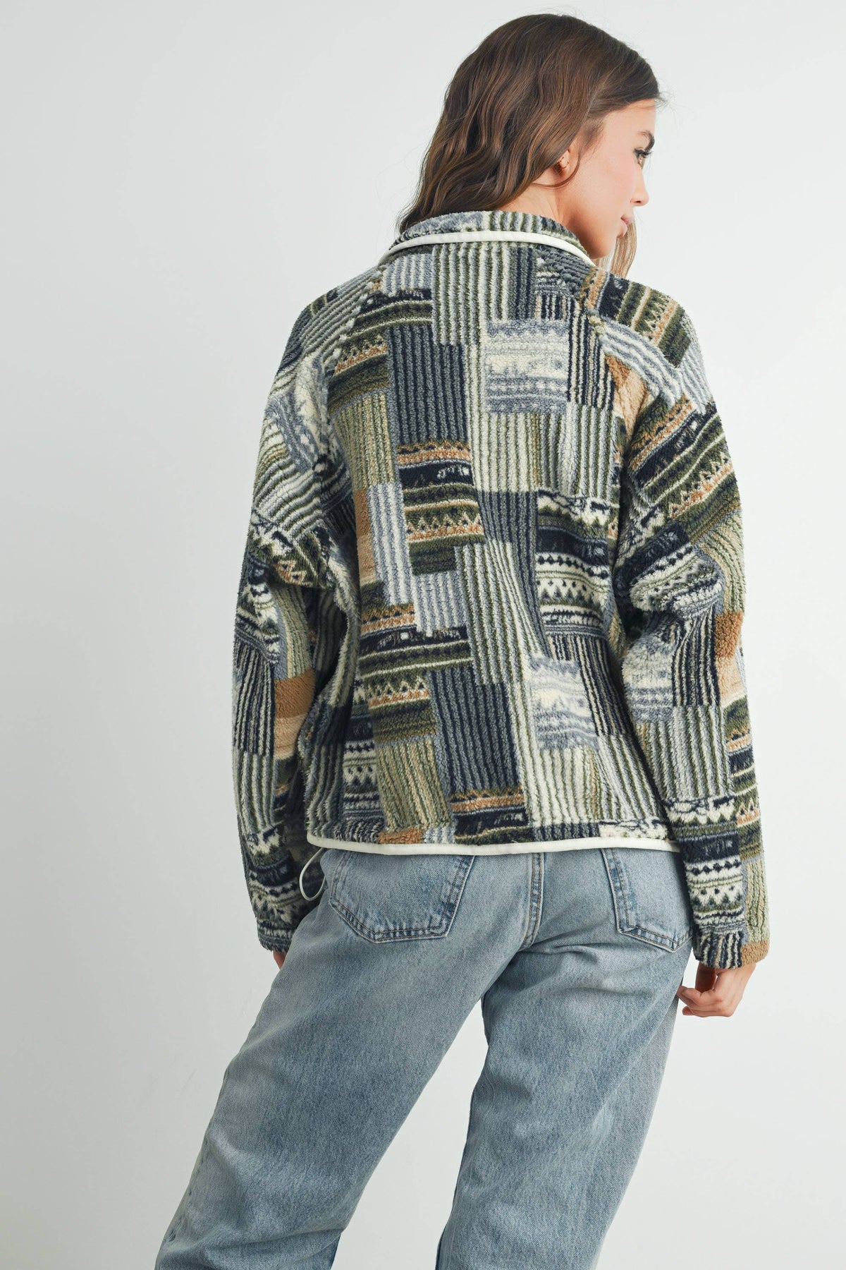 Patchwork Print Sweatshirt: Multi