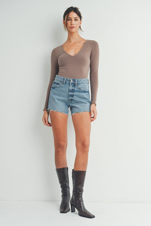 High Rise Vintage Denim Shorts