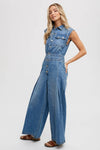 Denim Sleeveless Jumpsuit