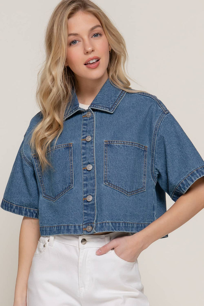 Short Sleeve Denim Jacket