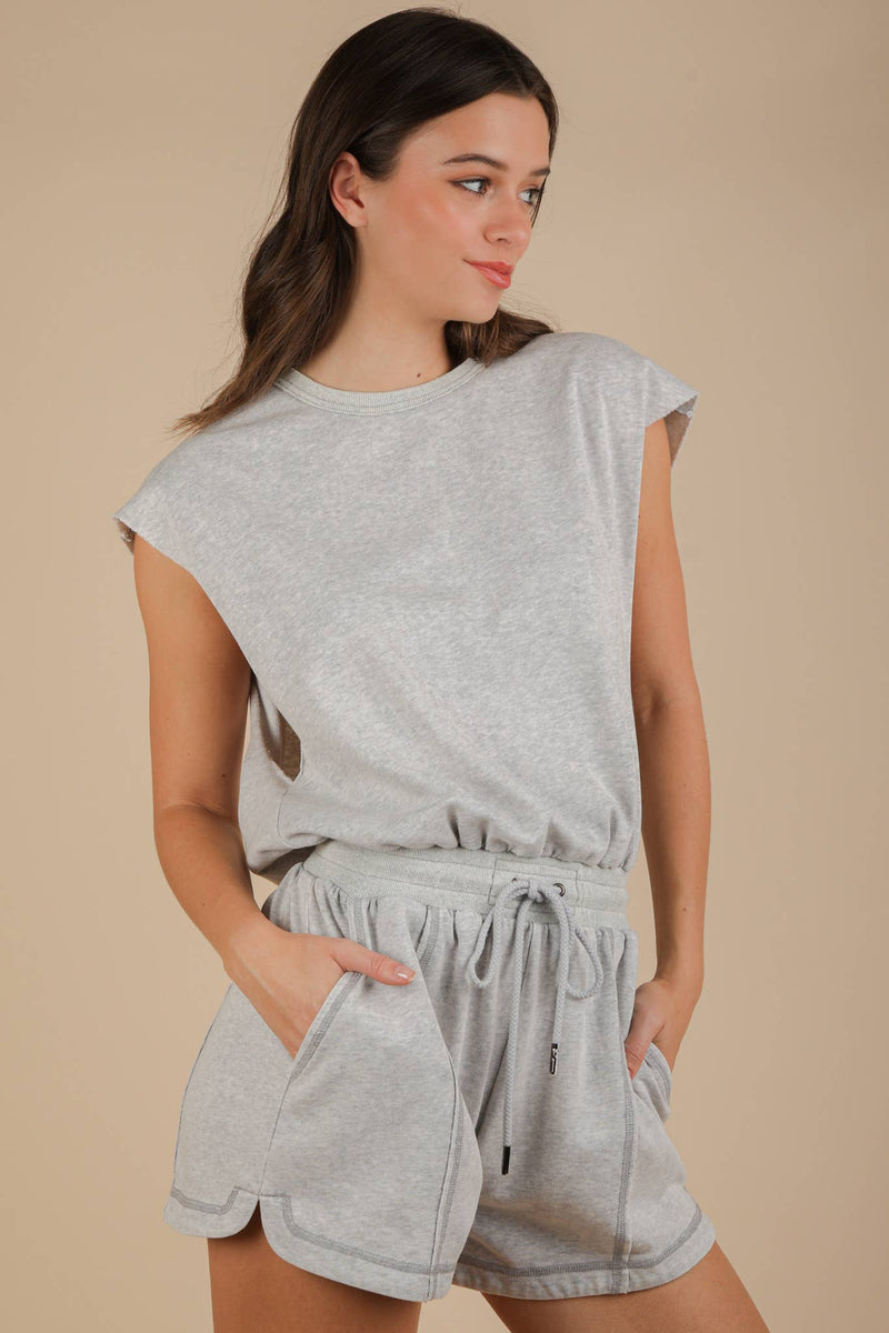 Washed Knit Romper