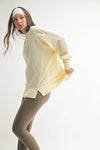 Waffle Knit Oversized:PLUM