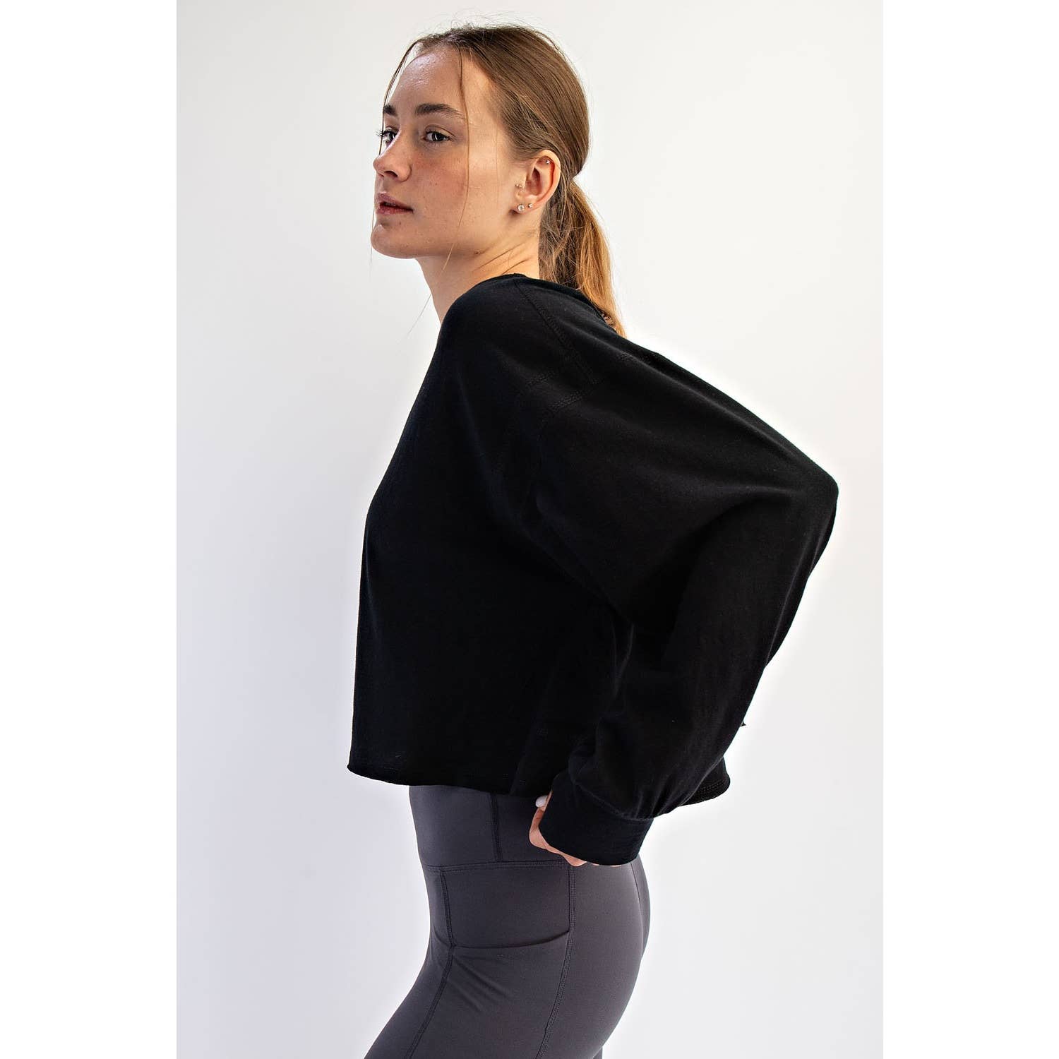 Cotton Open Back Top: Reg. Green
