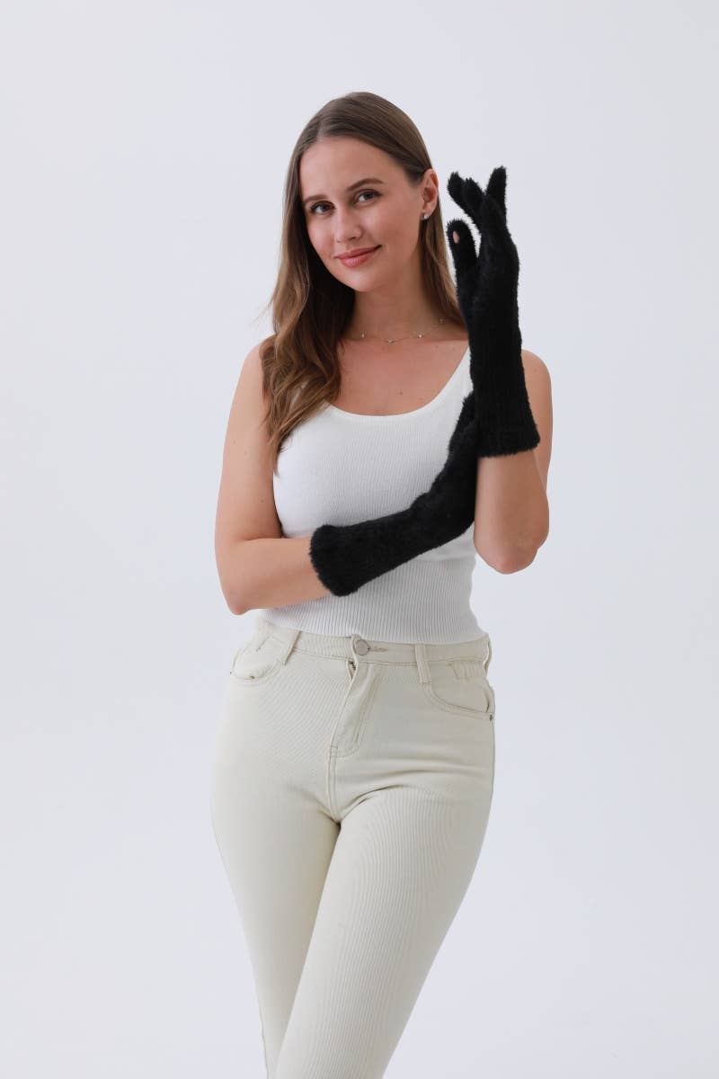 Snow Cloud Gloves: Black