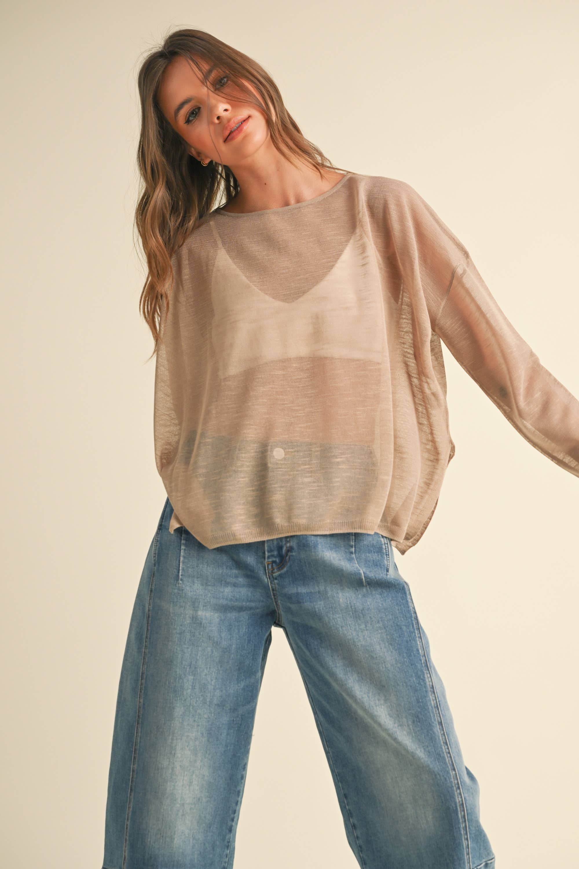 Mocha Light Weight Top: