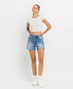A Line Denim Shorts